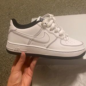 Nike Air Force 1 size 4 white and black